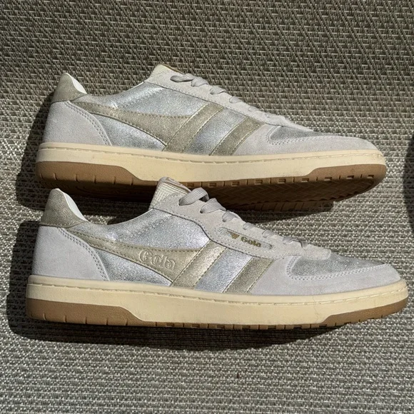 Anthropologie Gola Hawk Shimmer Off White / Silver / Gold Size US 9 (Eur 40) - Picture 12 of 14